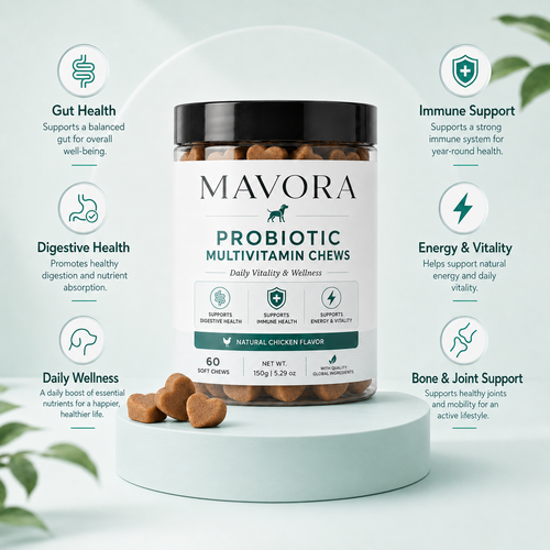 Dog Probiotic Multivitamin Chews | Gut Health & Immunity Support for Dogs